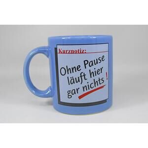 VTG Waechtersbach Germany Novelty Coffee Mug German Kurznotiz Funny Work Break